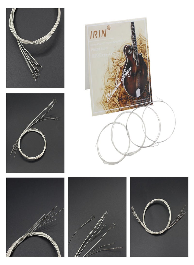 IRIN High-quality Mandolin Strings String Plated Steel Silver-plated Copper Alloy Wound, Full Set (E-A-D-G) - Image 4