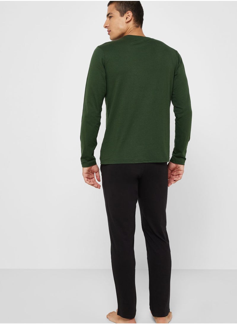 JACK & JONES - Essential Crew Neck T-Shirt & Pants Set - Image 1