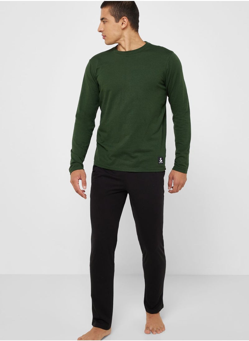 JACK & JONES - Essential Crew Neck T-Shirt & Pants Set - Image 1