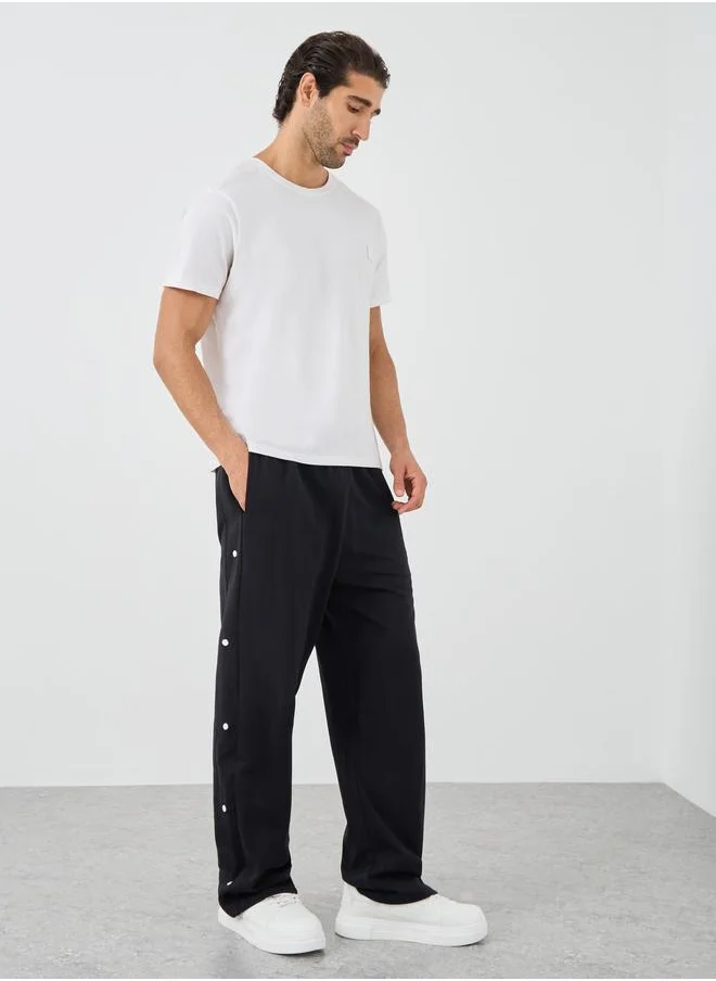 ستايلي Styli Embroidered Logo Oversized Joggers with Drawstring