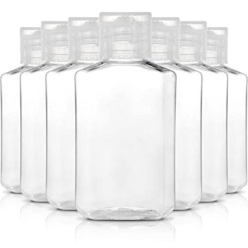 Frcctre 60 Pack 2 Oz Empty Clear Plastic Travel Bottles, Portable Refillable PET Bottles with Flip Top Caps, Travel Size Containers for Hand Sanitizer Shampoo Lotion Toiletry - Image 3