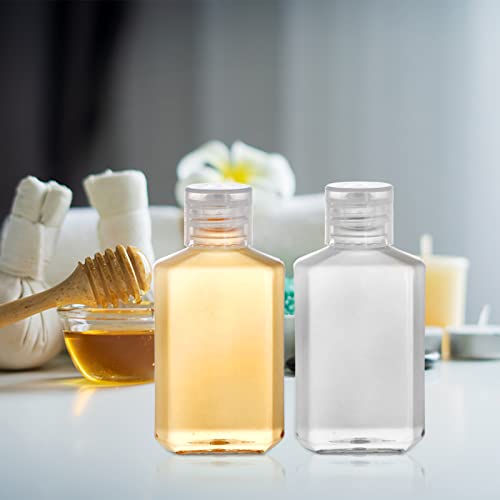 Frcctre 60 Pack 2 Oz Empty Clear Plastic Travel Bottles, Portable Refillable PET Bottles with Flip Top Caps, Travel Size Containers for Hand Sanitizer Shampoo Lotion Toiletry - Image 5