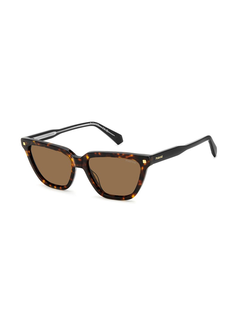 Polaroid Women's Polarized Rectangular Sunglasses - Pld 4157/S/X Brown Millimeter - Lens Size: 55 Mm - Image 1