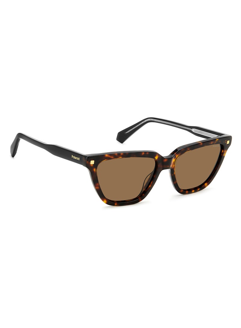 Polaroid Women's Polarized Rectangular Sunglasses - Pld 4157/S/X Brown Millimeter - Lens Size: 55 Mm - Image 2