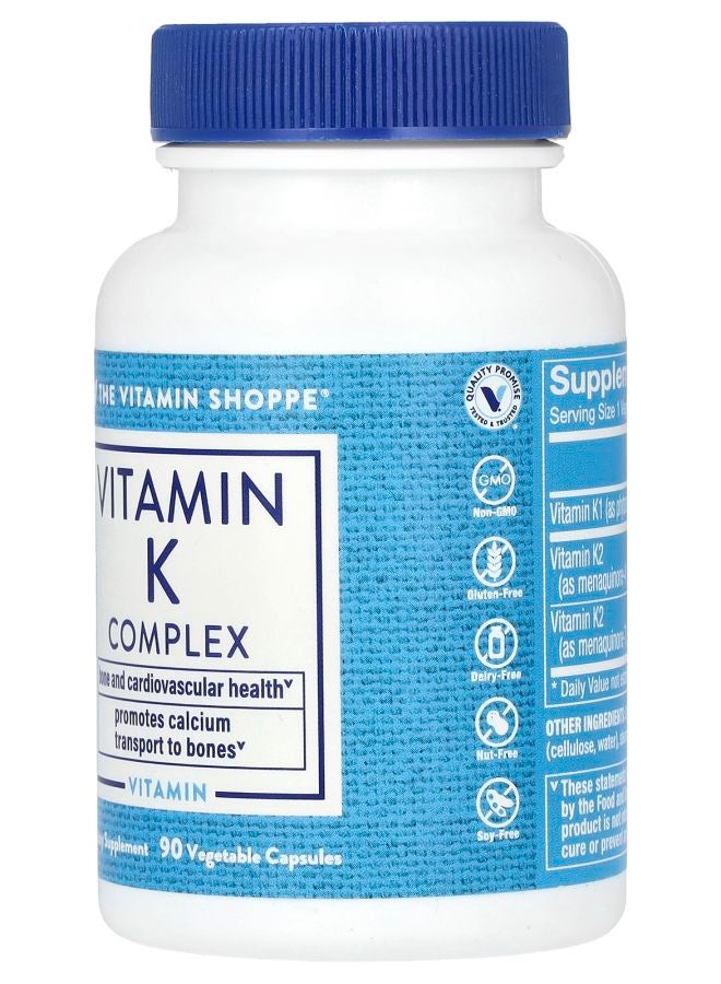 The Vitamin Shoppe Vitamin K Complex 90 Vegetable Capsules - Image 2