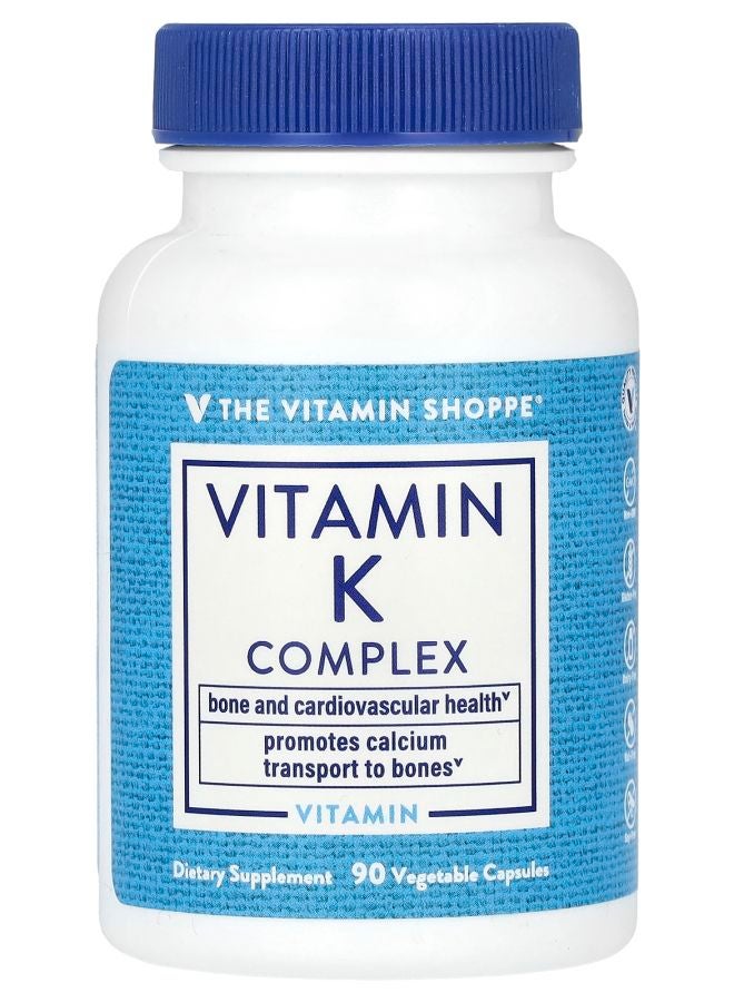 The Vitamin Shoppe Vitamin K Complex 90 Vegetable Capsules - Image 1