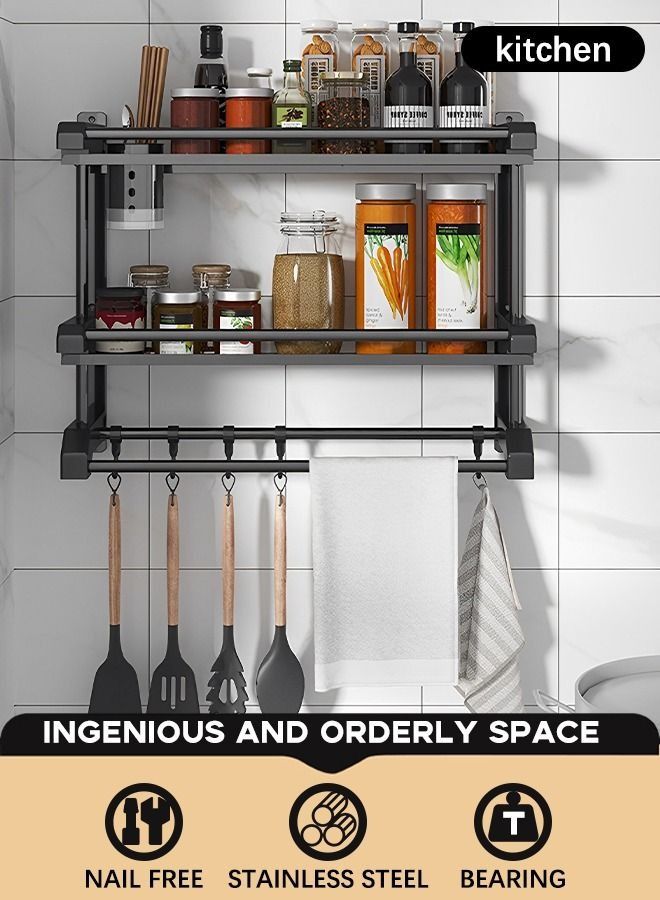 Bathroom Shelving Perforation-Free Stainless Steel Towel Rack Hotel Bathroom Rack  - Image 5