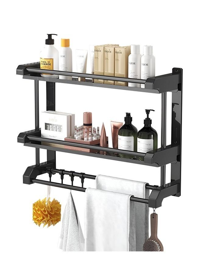 Bathroom Shelving Perforation-Free Stainless Steel Towel Rack Hotel Bathroom Rack  - Image 1