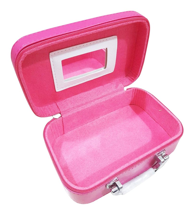 ONOTIC Travel Cosmetic Makeup Bag Case Wash Organizer Storage Pouch Travelling Organizer Travel Bag Travel for Women Dark Pink 78X5X3 Inches - Image 2