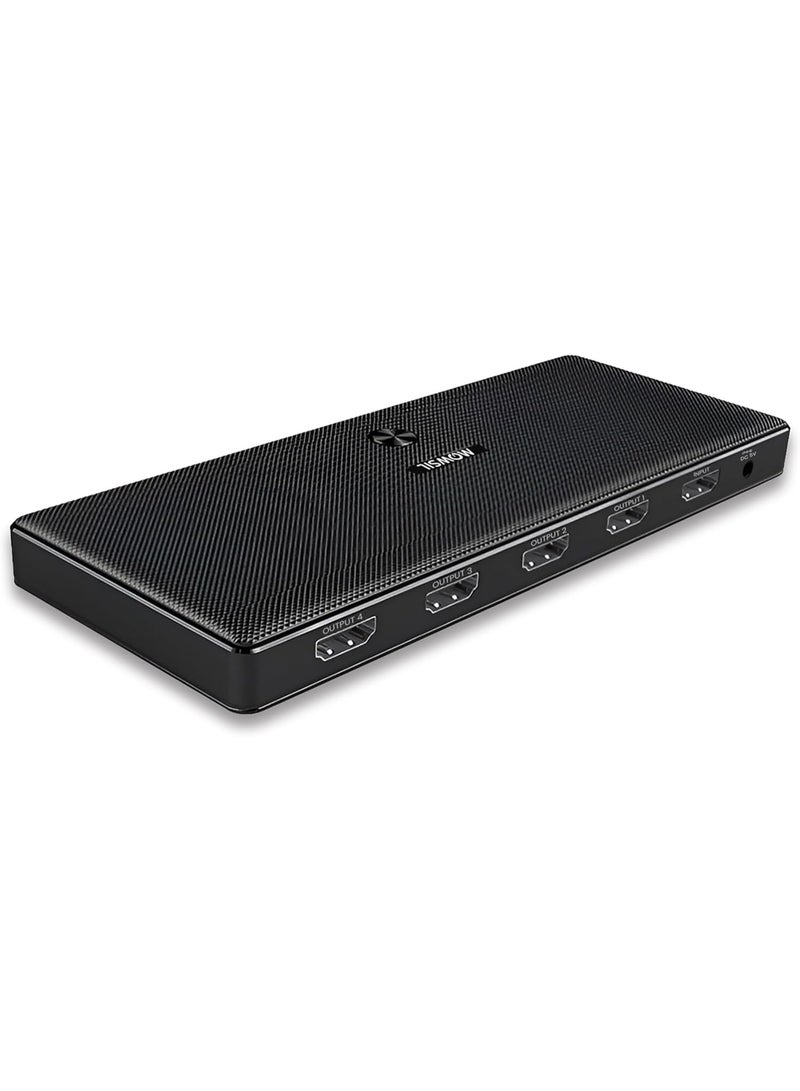Mowsil HDMI Splitter 1x4– HDMI 2.0, 4K@60 Hz,1 in 4 Out - Image 1