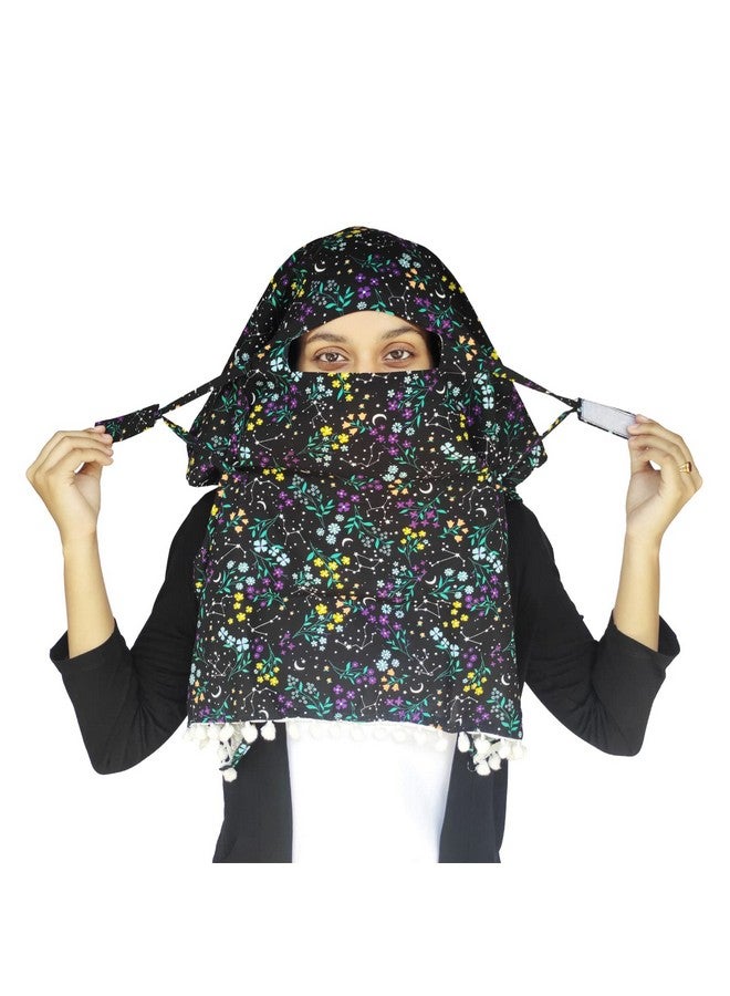 Tolexo cotton scarf hijabf for women free size with Hook and Loop Tape closer-printed-free size (Multicolor12) - Image 2