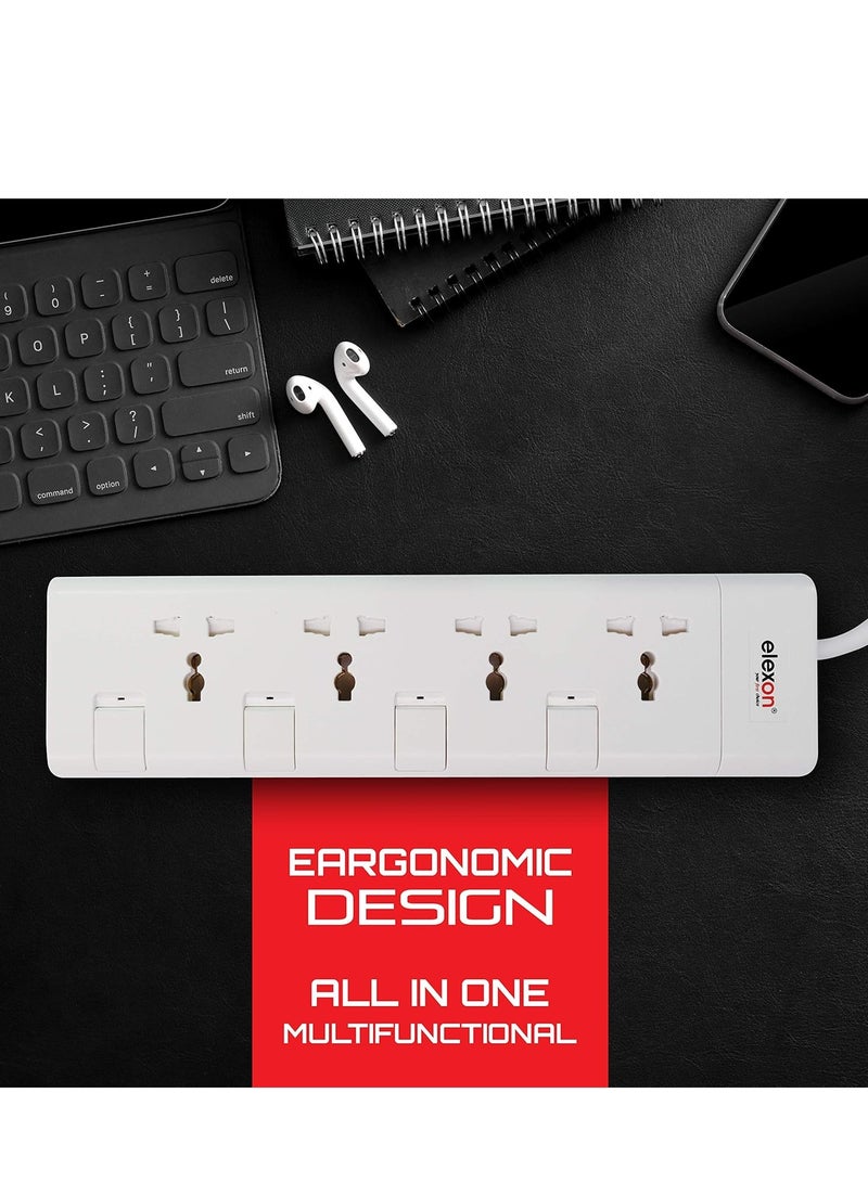 Elexon ESMA approved Universal Extension Socket with 4 Way Plug 2 meter, Power Cord / Extension for Home, Office - Image 4