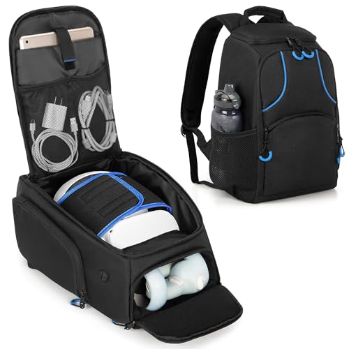 PGmoon Storage Carrying Bag Compatible with Oculus Meta Quest 2/Quest 3/Quest 3S/Quest Pro/VR Elite Strap and Controller, Travel Backpack Case with Lots of Space for Accessories (Patent Design) - Image 1