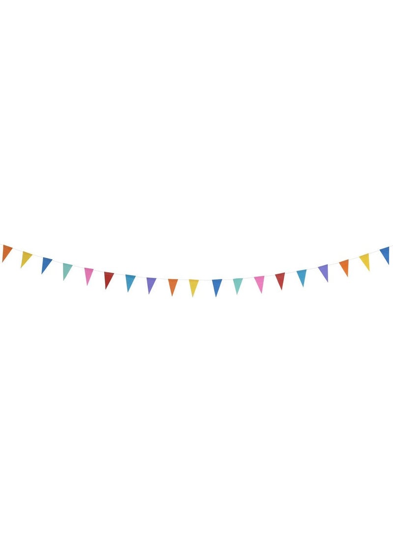 Folat Mini Pennant Garland Multicolored Rainbow Paper 200cm - Image 2