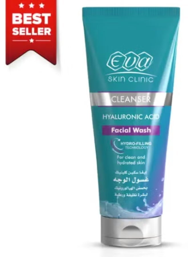 إيفا غسول الوجه بحمض الهيالورونيك من سكين كلينيك - منظف مرطب للوجه - (160 مل) - Image 1