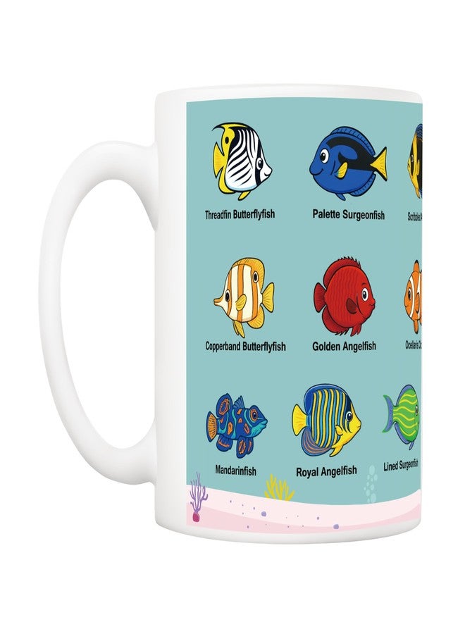 5Aup Ocean Fish Coffee Mug 11Oz - Colorful Tropical Aquarium Gift Cup with Marine Life Design for Aquarium Lovers & Fish Keepers - Image 2