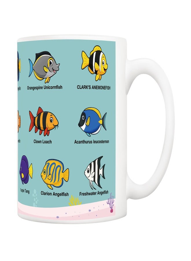 5Aup Ocean Fish Coffee Mug 11Oz - Colorful Tropical Aquarium Gift Cup with Marine Life Design for Aquarium Lovers & Fish Keepers - Image 1