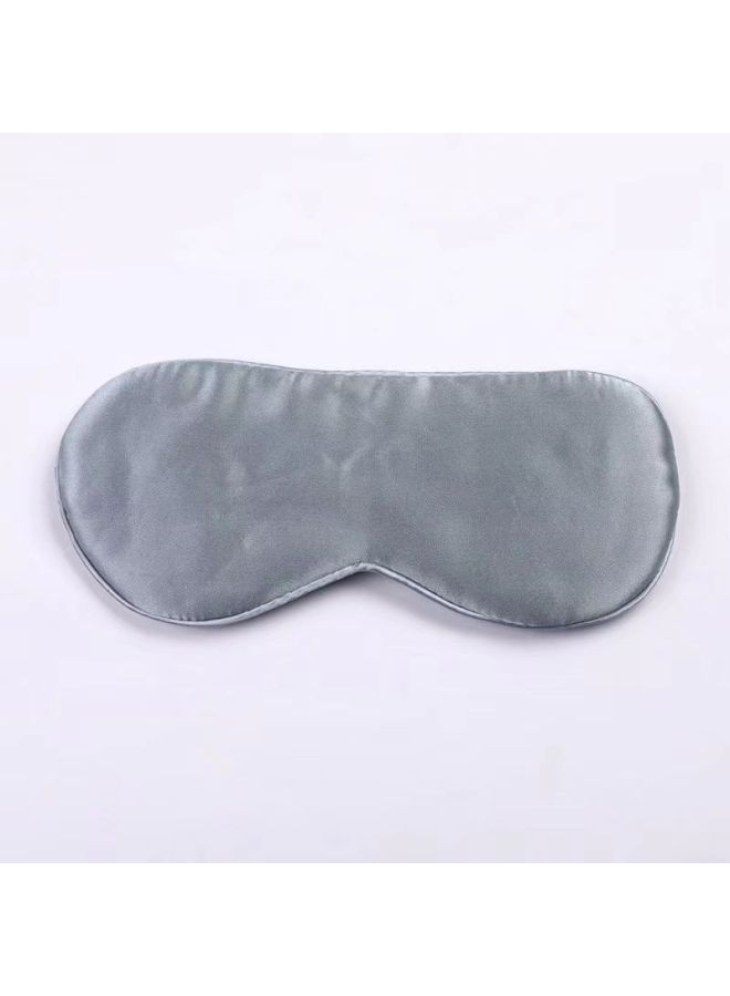 Generic Silk Eye Mask Sleeping Special Hanging Ear Double-sided Mulberry Silk Shading Ice Compress To Relieve Fatigue Male Sleeping Eye Protection Female-Specifications:Blue Gray Ice Bag - Image 1