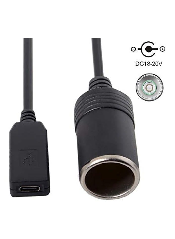 erorex CY USB 3.1 Type C USB-C to Cigarette Lighter Plug Receptacle Cable 20V 100W Auto Interior Accessories  - Image 5