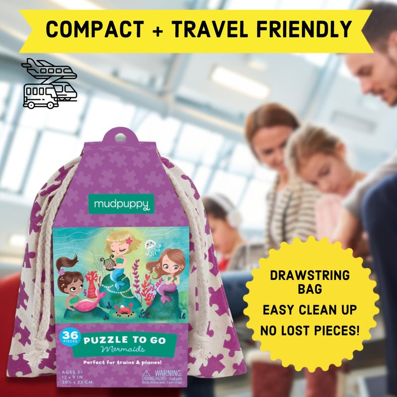 Mudpuppy ألغاز ميدببي - 36 قطعة لغز للسفر featuring مشهد تحت الماء الزاهي نشاط سفر مثالي للأطفال من سن 3 سنوات وما فوق - Image 3