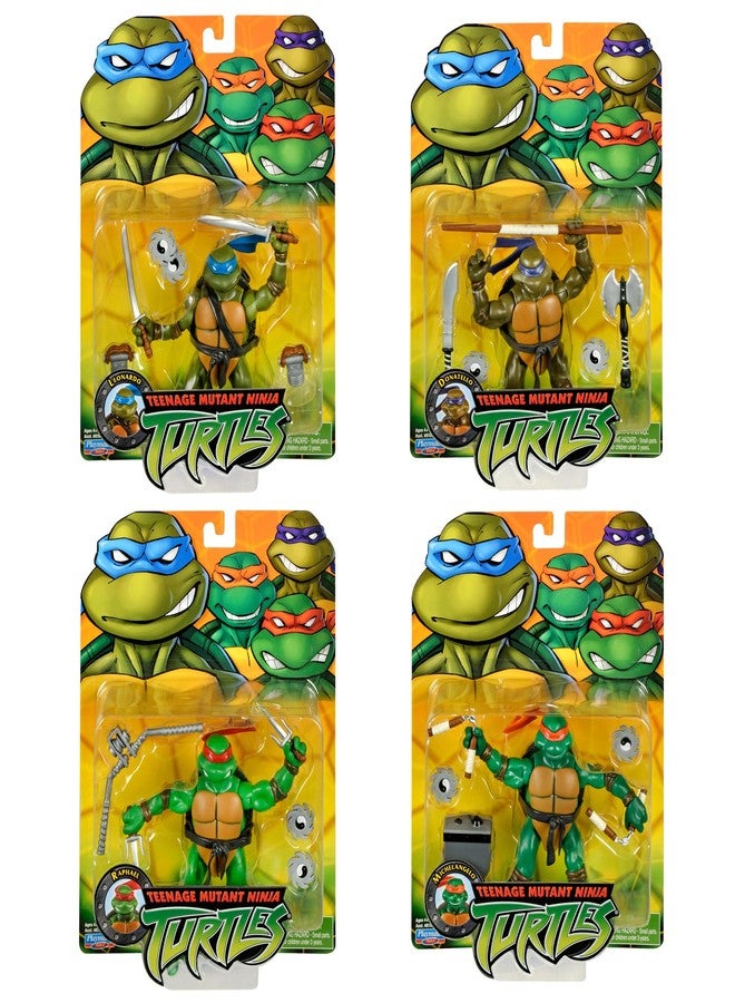 TMNT Teenage Mutant Ninja Turtles: Classic 4" 2003 Turtles 4-Pack Figure Bundle - Image 3