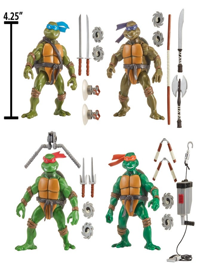 TMNT Teenage Mutant Ninja Turtles: Classic 4" 2003 Turtles 4-Pack Figure Bundle - Image 2