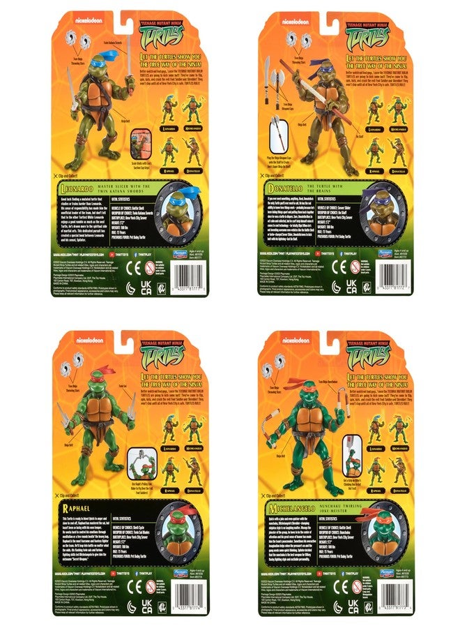 TMNT Teenage Mutant Ninja Turtles: Classic 4" 2003 Turtles 4-Pack Figure Bundle - Image 5