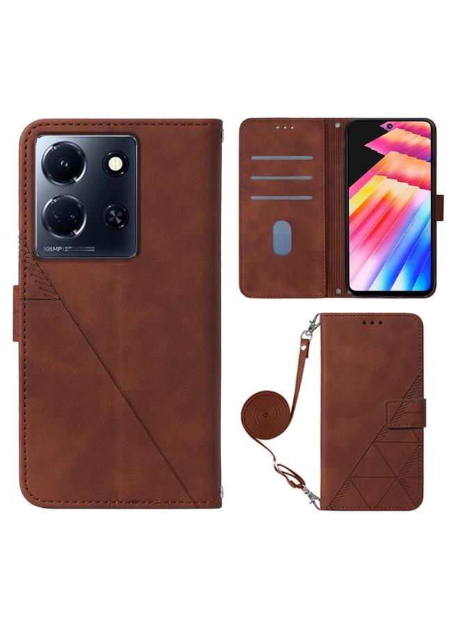 Zaboon Case For Infinix Note 30 5G / X6711 Crossbody 3D Embossed Flip Leather Phone Case - Image 1