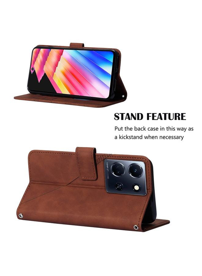 Zaboon Case For Infinix Note 30 5G / X6711 Crossbody 3D Embossed Flip Leather Phone Case - Image 5