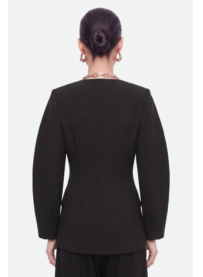 Nocturne  Ring-Button Wrap-Front Jacket for Women | Best Price UAE