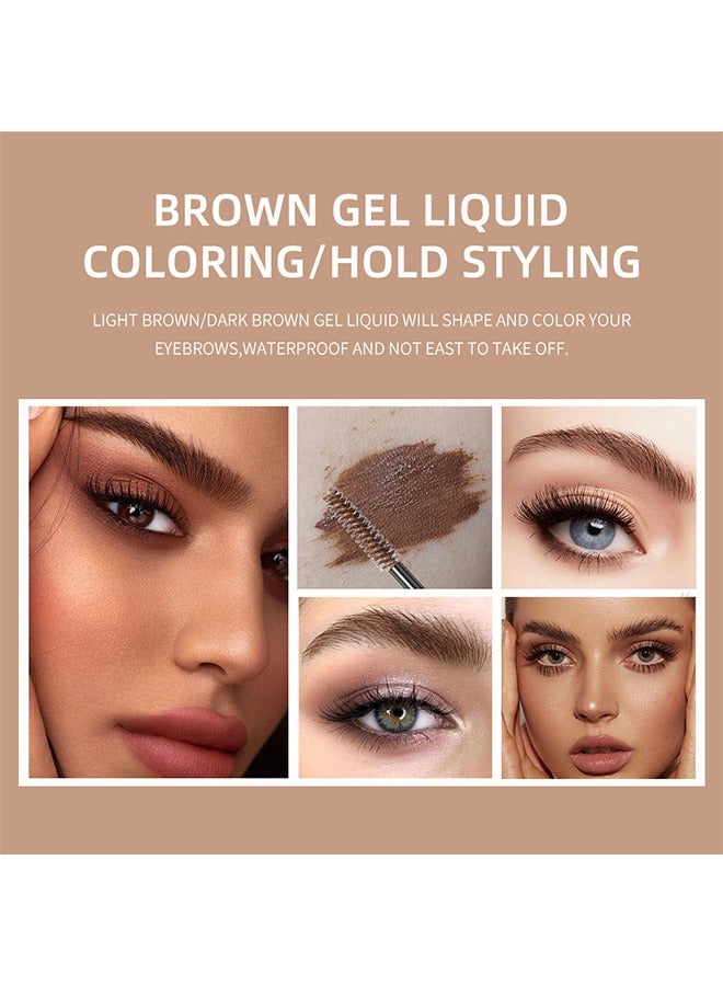 NICEFACE Eyebrow Styling Liquid,Three-Dimensional Eyebrow Shape Modification,Waterproof And Sweat Resistant, Lasting No Smudging Light Brown(#02) - Image 3