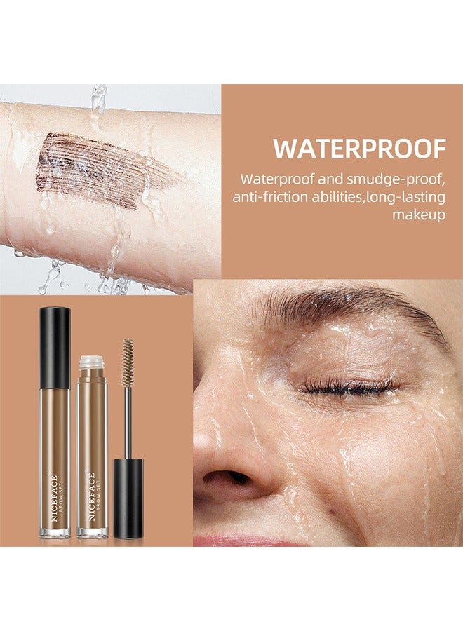 NICEFACE Eyebrow Styling Liquid,Three-Dimensional Eyebrow Shape Modification,Waterproof And Sweat Resistant, Lasting No Smudging Light Brown(#02) - Image 2