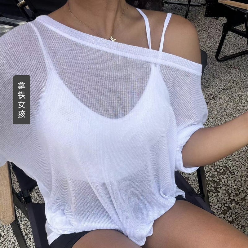 تيشيرت طويل الأكمام للنساء – حماية من الأشعة فوق البنفسجية – قابل للتنفس وسريع الجاف - Image 1