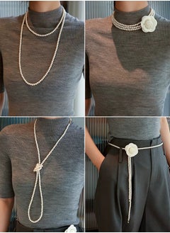 Aurafly Fashionable And Simple Multi-layer Long Pearl Necklace Valentine's Day Anniversary Jewelry Gift 6mm (120cm)  - Image 5