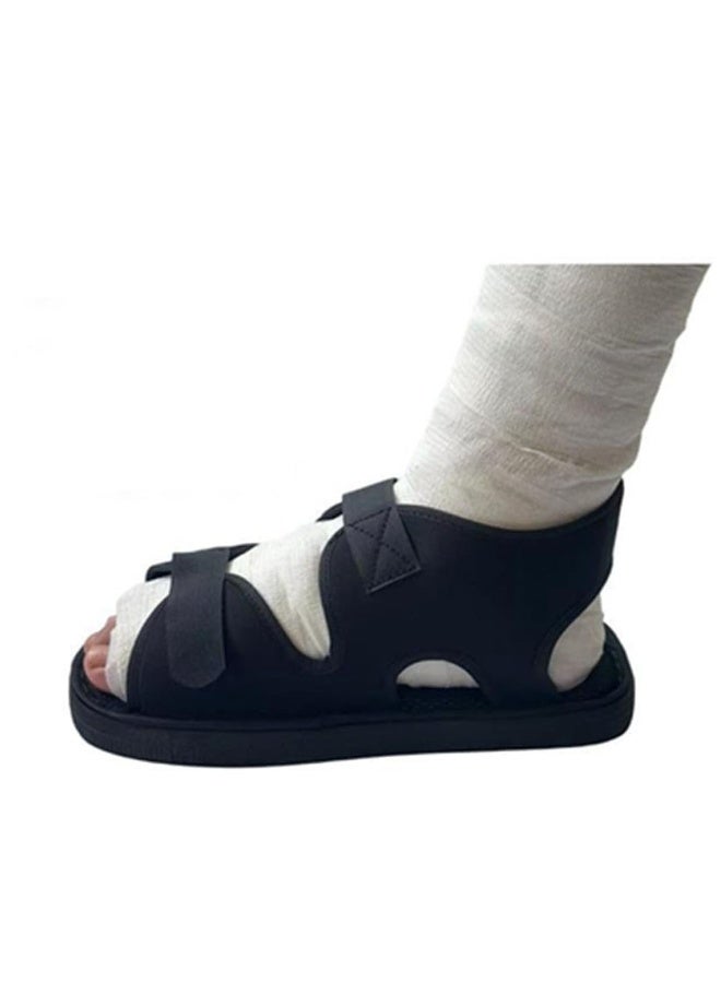 YelaJoy Post-Op Shoe, Broken Toe Open Walking Shoe, Surgical Walking Cast Boot for Broken Foot Or Toe, Adjustable Straps Post Surgery Brace Foot for Fracture Recovery for Left or Right (M) - Image 1