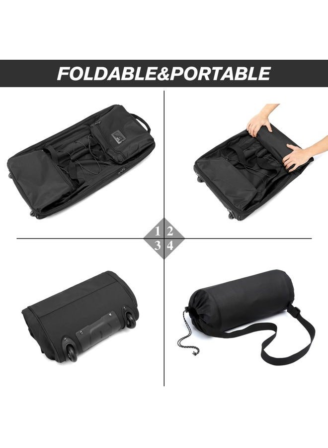 Laripwit Collapsible Duffle Bag with Wheels 130-170L Extra Large Expandable Travel Duffel Bag for Men Women Heavy Duty Military Duffle Bag for Camping Rolling Foldable Carry On Luggage, Black - Image 3