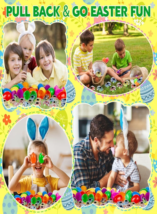 Seifar 24 Pack Prefilled Easter Eggs Filled with Pull Back Cars, Eggs with Toys Inside, Easter Hunt Basket Stuffers Party Favors Classroom Prizes Gift for Kids Girls Boys - Image 5
