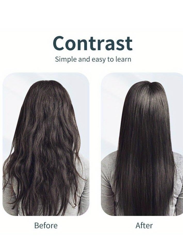 Excefore Portable Cordless Hair Straightener Brush, USB Rechargeable Electric Straightening Comb, 20s Fast Heating Mini Ionic Hot Comb, Ideal for Travel,  Curl Hair, Convenient Styling Tool, Pink - Image 2