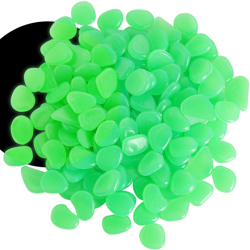OSOPOLA 150 PCS Green Glow Rocks Luminous Stones DIY Pebbles Aquarium Garden - Image 3