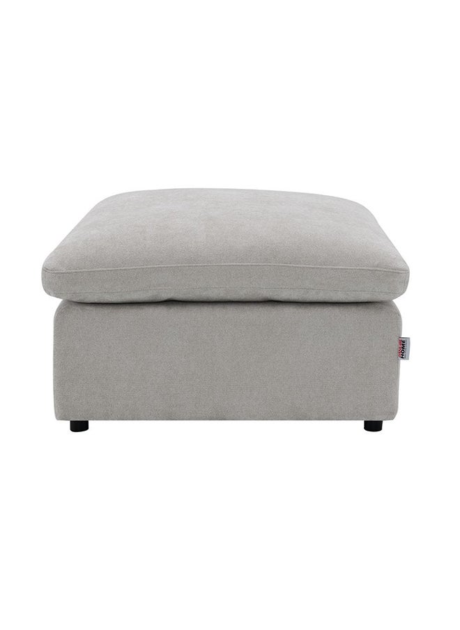 DANUBE HOME Laxus Ottoman Multi Functional Ottoman Chair Soft Upholstered Seat Footrest Modern Design Furniture For Living Room Bedroom L94xW94xH57cm Grey  - Image 1