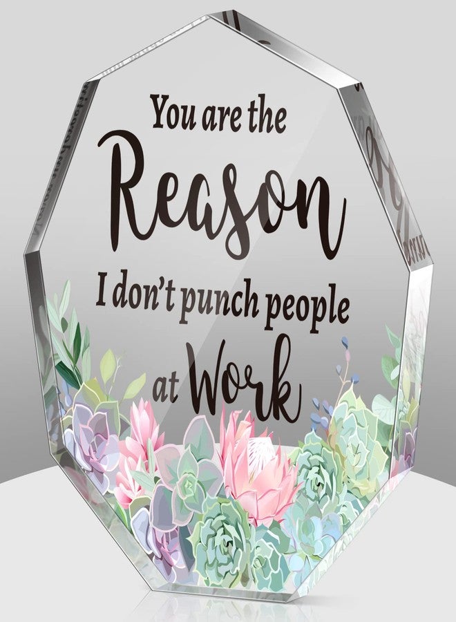 Yinder Thank You Gifts for Women Appreciation Gifts for Coworker Employee Nurse Teacher Leader Boss Inspirational Quotes Acrylic Desk Decor for Home Office Farewell Retirement - Image 1