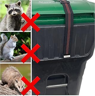 Garbage Commander Garbage Strap, Adjustable Garbage Can Security Strap, Black - Image 1