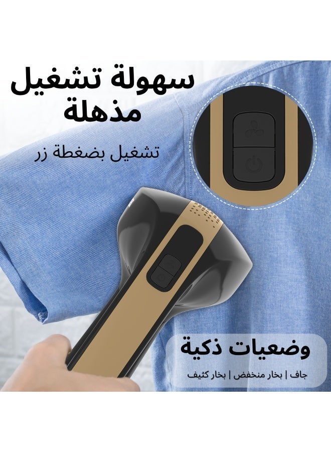 مورتيك SteamVAC المحمولة 2 في 1 – بخار قوي + شفط 2500Pa – تقنية SteamVAC™ الحصرية – تسخين 30 ثانية – كوي جاف – شاشة عرض – مناسبة للسفر مع حقيبة وقفاز هدية - Image 3