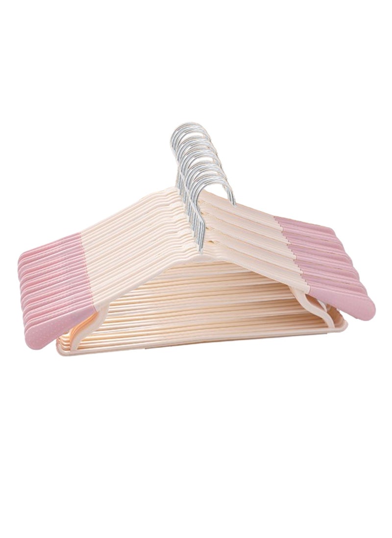 TYCOM Clothes Hangers 25 Pack Heavy Duty Durable Standard Clothes Hanger Plastic Suit Coat Shirt Hangers Space Saving Clothes Hanger with Rubber Coating 25 Pieces Pink.  - Image 1