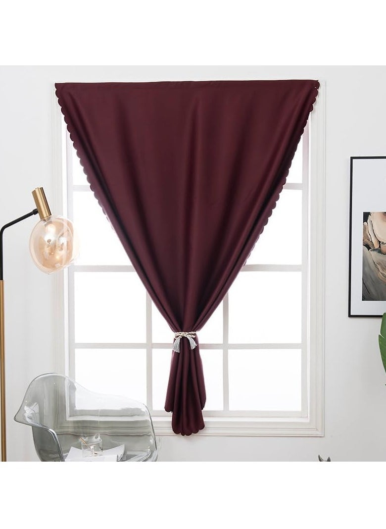Blackout Curtains, Portable 100% Self Adhesive Simple and Easy to install for Bedroom Window Thermal Lnsulated Kitchen Room Darkening Small Drapes 1Pcs Red, 47"×72" - Image 1