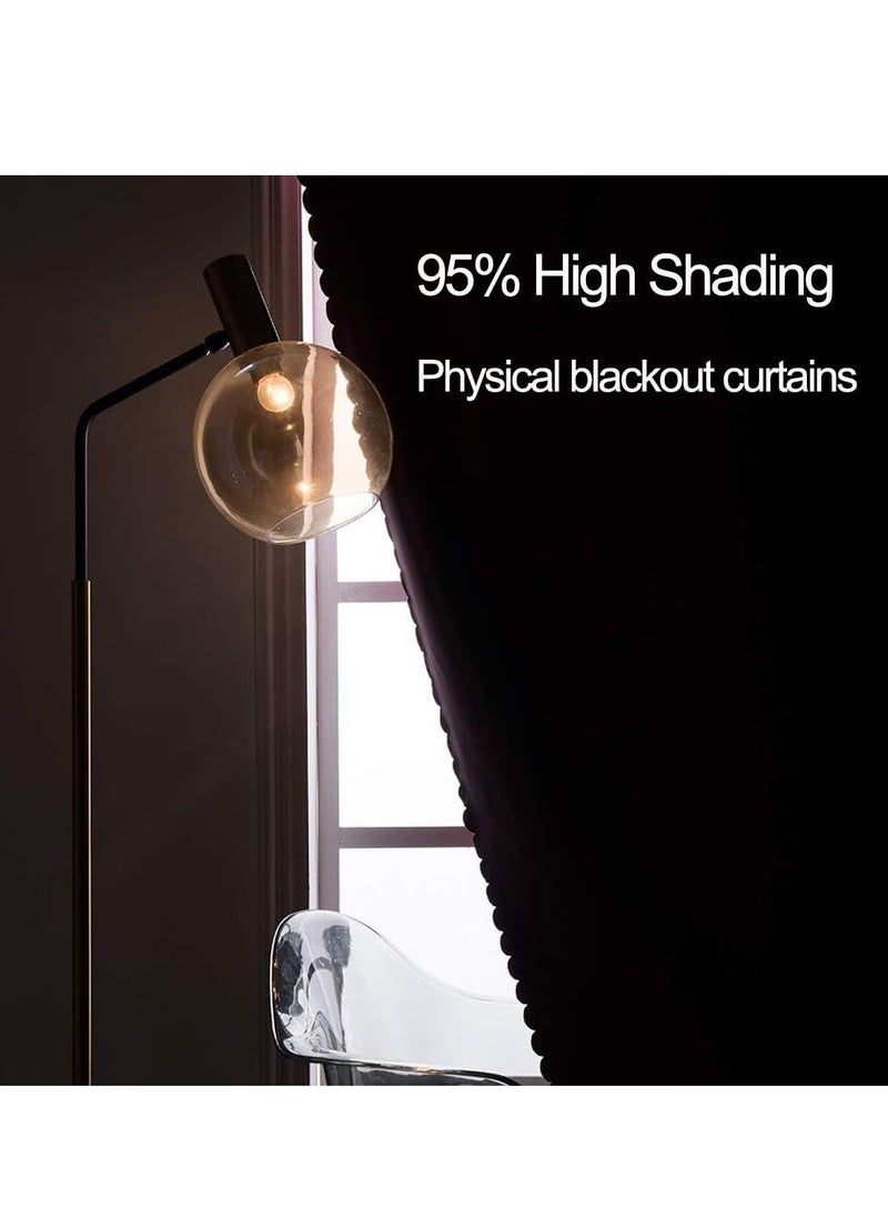 Blackout Curtains, Portable 100% Self Adhesive Simple and Easy to install for Bedroom Window Thermal Lnsulated Kitchen Room Darkening Small Drapes 1Pcs Red, 47"×72" - Image 2