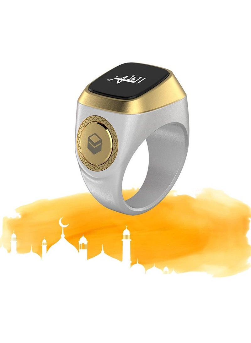 iQIBLA Smart Tasbih Zikr Lite Ring White 22MM  - Image 1