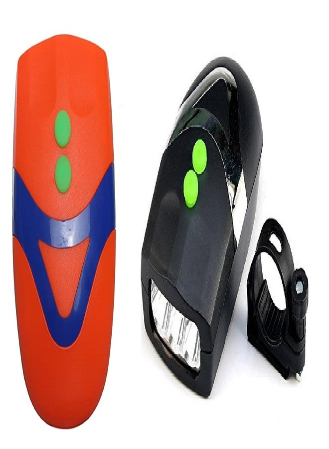 Wavva® Cycle Light (3 Modes) + Cycle Bell Siren Hooter Cycle Bell for Bicycle for Kids Adults Cycle Horn and Light (Multicolor) - Image 1