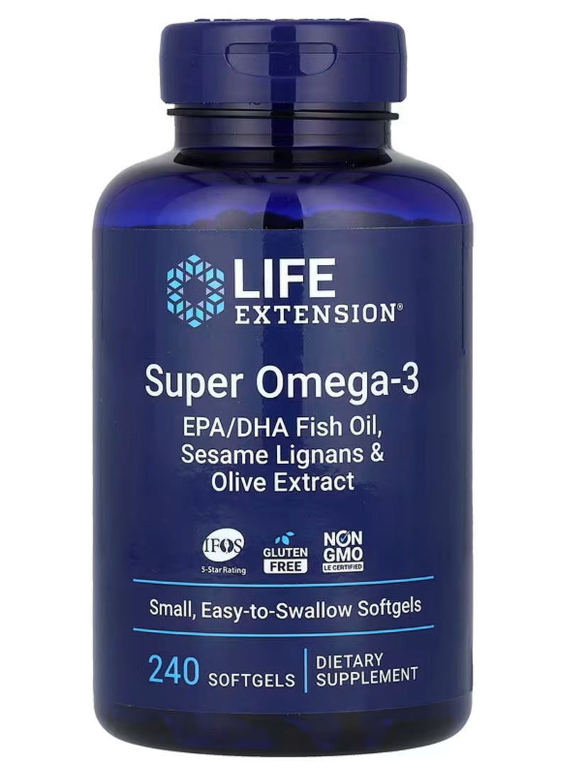 لايف إكستانشن‏, أوميجا-3 الفائق،‏ 240 كبسولة هلامية
