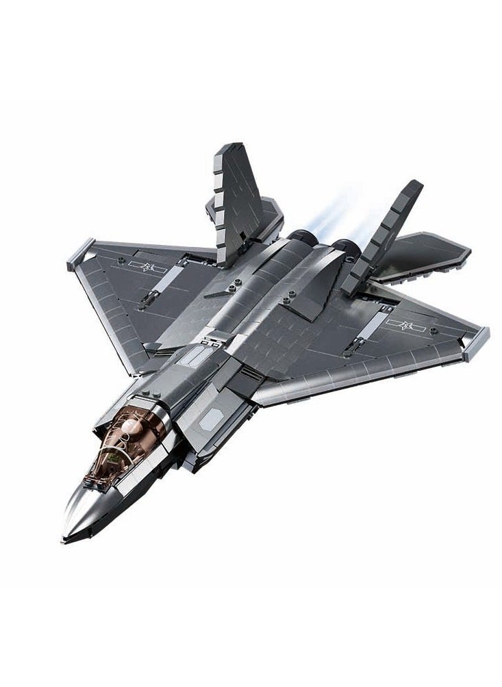 سلوبان مكعبات نسخة الطلاء المعدني للطائرة J-35S الشبح 1/44 838 قطعة - M38-B1186  - Image 2